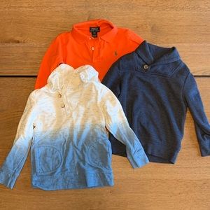 Boys 3T sweaters lot of 3. Polo, Oshkosh, Old Navy
